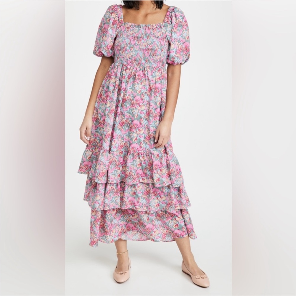 Endless Rose Pink and Purple Ruffled Tiered Maxi Dress
